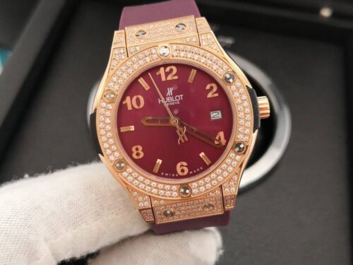 Relógio Hublot - Big Bang Roxo Cravejado