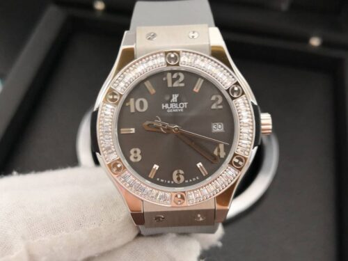 Relógio Hublot - Big Bang Cinza Cravejado