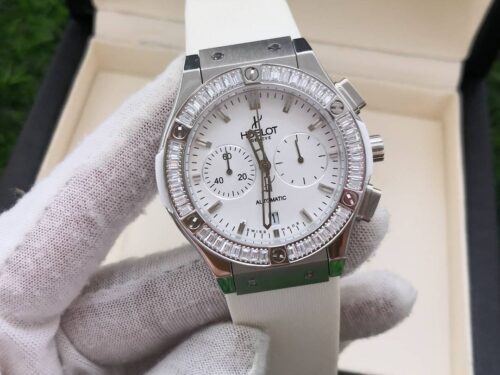 Relógio Hublot - Big Bang Branco Cravejado