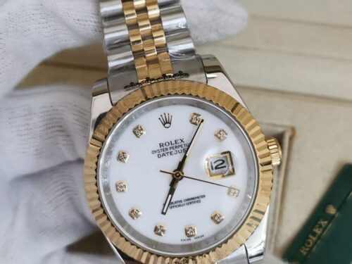 ROLEX DATEJUST - DIAMONDS DOURADO